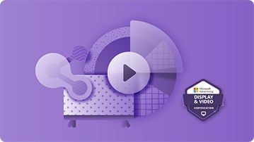 Display & Video Learning Path badge on a purple background with display and play icons.