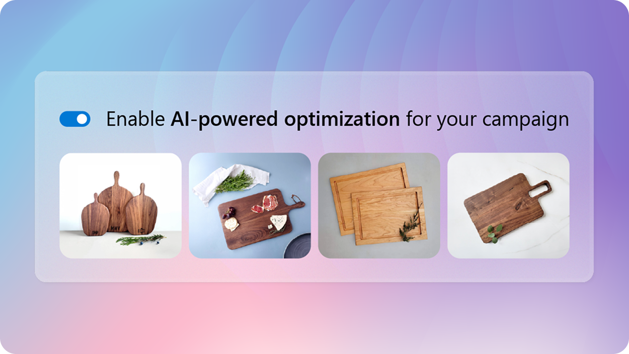 Visual representation of AI Max, showing various products.